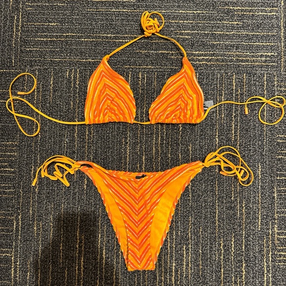 Triangl Swimwear Orange Bikini Set - Picture 1 of 4